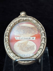 Authentic Sterling Silver Theca Reliquary of Saints Paul and Juliana Containing Rare Relics of Two Palestinian Martyrs of the Early Church