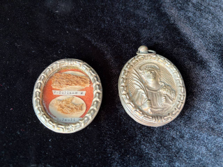 Authentic Sterling Silver Theca Reliquary of Saints Paul and Juliana Containing Rare Relics of Two Palestinian Martyrs of the Early Church