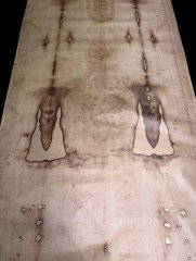 RESERVED - Exceptional Linen Reproduction of the Holy Shroud of Turin, Presented to Pope Benedict XVI by Cardinal Marco Cé Vatican, 11 March 2006