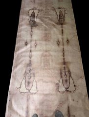 RESERVED - Exceptional Linen Reproduction of the Holy Shroud of Turin, Presented to Pope Benedict XVI by Cardinal Marco Cé Vatican, 11 March 2006