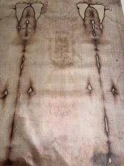 RESERVED - Exceptional Linen Reproduction of the Holy Shroud of Turin, Presented to Pope Benedict XVI by Cardinal Marco Cé Vatican, 11 March 2006