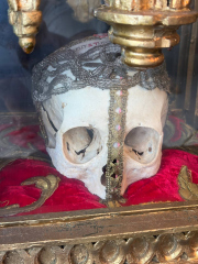 RESERVED - Exceptional Reliquary of the Head of Saint Theodosia of Tyre also known as Theodosia of Caesarea or Theodosia of Palestine.