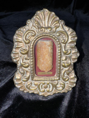 Exquisite 19th Century Reliquary with the Sacred Relics of Saint Cornelius the Centurion, Martyr with original episcopal authentication document, 1866