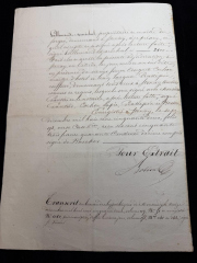 French Notarial Manuscript Meuse Department 5 December 1852 Property Auction Record