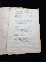 French Revolution Document Vente de Biens Nationaux Verdun District (Meuse) Official Revolutionary Sale Notice