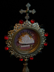 RESERVED - Gilded Reliquary with Relic of Saint Sampson the Hospitable