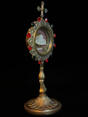 RESERVED - Gilded Reliquary with Relic of Saint Sampson the Hospitable