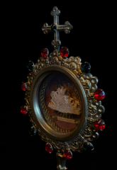 RESERVED - Gilded Reliquary with Relic of Saint Sampson the Hospitable