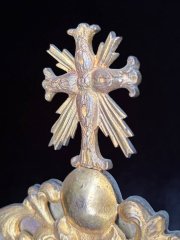 Gilt Bronze Reliquary with a Major Relic of Saint Basil the Great An Exceptional Reliquary Containing a Rare and Large Relic of One of the Greatest Fathers and Doctors of the Church
