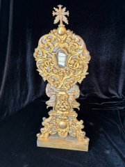 Gilt Bronze Reliquary with a Major Relic of Saint Basil the Great An Exceptional Reliquary Containing a Rare and Large Relic of One of the Greatest Fathers and Doctors of the Church
