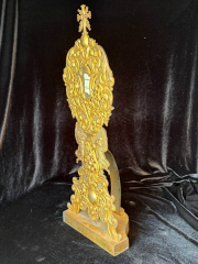 Gilt Bronze Reliquary with a Major Relic of Saint Basil the Great An Exceptional Reliquary Containing a Rare and Large Relic of One of the Greatest Fathers and Doctors of the Church