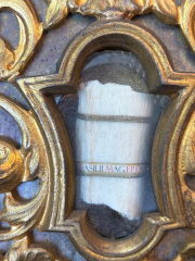 Gilt Bronze Reliquary with a Major Relic of Saint Basil the Great An Exceptional Reliquary Containing a Rare and Large Relic of One of the Greatest Fathers and Doctors of the Church