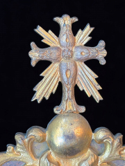 Gilt Bronze Reliquary with a Major Relic of Saint Basil the Great An Exceptional Reliquary Containing a Rare and Large Relic of One of the Greatest Fathers and Doctors of the Church