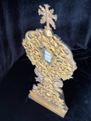 Gilt Bronze Reliquary with a Major Relic of Saint Basil the Great An Exceptional Reliquary Containing a Rare and Large Relic of One of the Greatest Fathers and Doctors of the Church