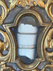 Gilt Bronze Reliquary with a Major Relic of Saint Basil the Great An Exceptional Reliquary Containing a Rare and Large Relic of One of the Greatest Fathers and Doctors of the Church
