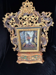 Monumental Baroque Altar-Reliquary with Major Relics of Saints Cosmas and Damian Extraordinary Reliquary Containing Exceptional Relics of the Holy Unmercenary Physicians