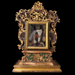 Monumental Baroque Altar-Reliquary with Major Relics of Saints Cosmas and Damian Extraordinary Reliquary Containing Exceptional Relics of the Holy Unmercenary Physicians