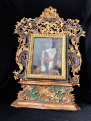 Monumental Baroque Altar-Reliquary with Major Relics of Saints Cosmas and Damian Extraordinary Reliquary Containing Exceptional Relics of the Holy Unmercenary Physicians