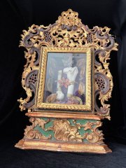 Monumental Baroque Altar-Reliquary with Major Relics of Saints Cosmas and Damian Extraordinary Reliquary Containing Exceptional Relics of the Holy Unmercenary Physicians