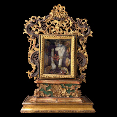 Monumental Baroque Altar-Reliquary with Major Relics of Saints Cosmas and Damian Extraordinary Reliquary Containing Exceptional Relics of the Holy Unmercenary Physicians