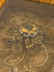 Monumental Gilded Reliquary Frame with Relics of the Great Fathers of the Church and Apostles to the Slavs