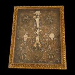 Monumental Gilded Reliquary Frame with Relics of the Great Fathers of the Church and Apostles to the Slavs