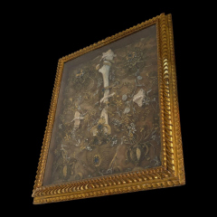 Monumental Gilded Reliquary Frame with Relics of the Great Fathers of the Church and Apostles to the Slavs