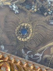Monumental Gilded Reliquary Frame with Relics of the Great Fathers of the Church and Apostles to the Slavs