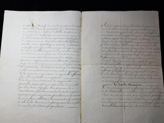 Rare French Notarial Document Property Auction Act Meuse Department 5 December 1852