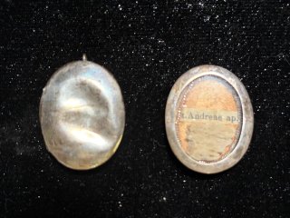 Relic of Saint Andrew the Apostle in pure sterling silver reliquary