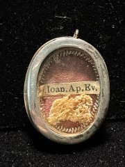 Relic of Saint John the Apostle and Evangelist in pure sterling silver reliquary