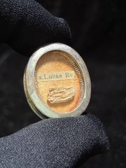 Relic of Saint Luke the Evangelist in pure sterling silver reliquary