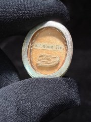 Relic of Saint Luke the Evangelist in pure sterling silver reliquary