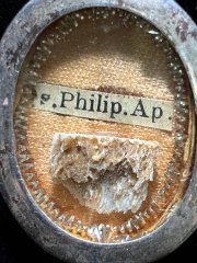Relic of Saint Philip the Apostle in pure sterling silver reliquary