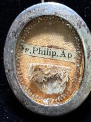 Relic of Saint Philip the Apostle in pure sterling silver reliquary