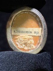 Relic of Saint Simon the Apostle in pure sterling silver reliquary