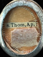 Relic of Saint Thomas the Apostle in pure sterling silver reliquary