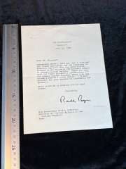 Ronald Reagan Signed Letter on White House Letterhead July 23, 1985