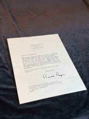 Ronald Reagan Signed Letter on White House Letterhead July 23, 1985