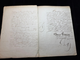 Royal French Notarial Document Louis-Philippe I Nancy 19th Century